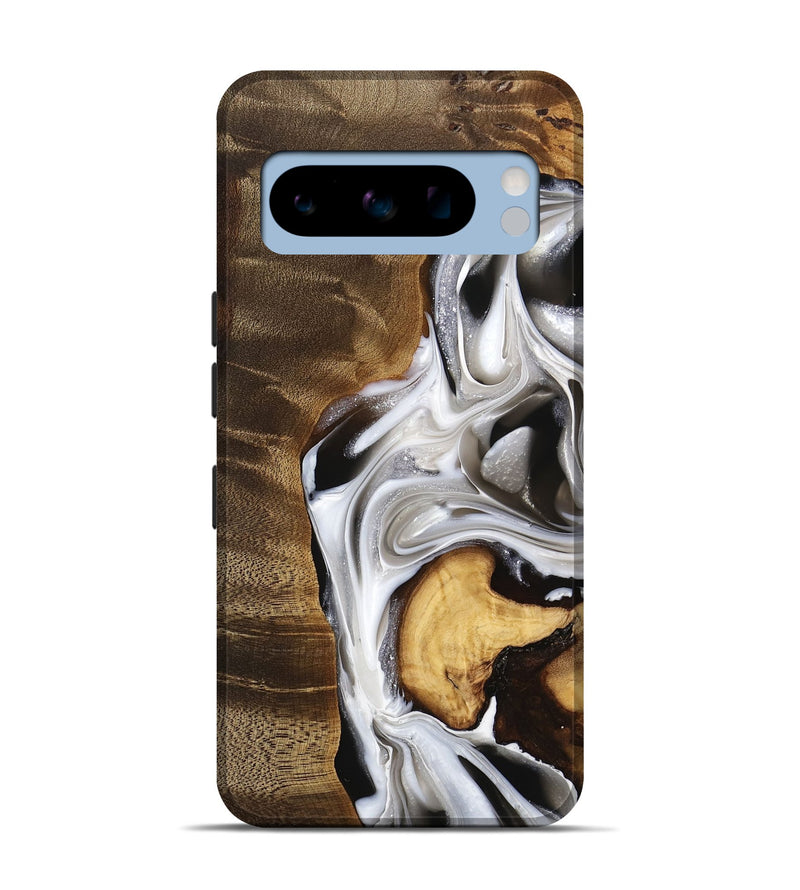 Pixel 8 Pro Wood Live Edge Phone Case - Eric (Black & White, 740878)