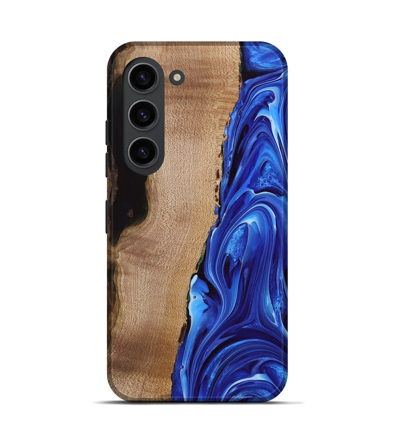 Galaxy S23 Wood Live Edge Phone Case - Drago (Blue, 740881)