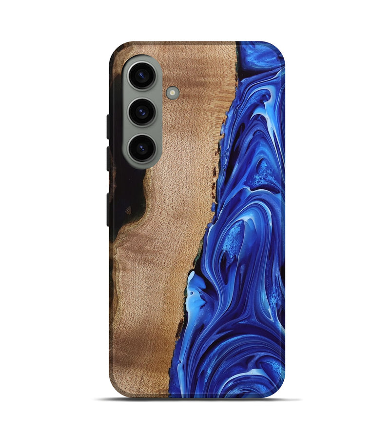 Galaxy S24 Wood Live Edge Phone Case - Drago (Blue, 740881)