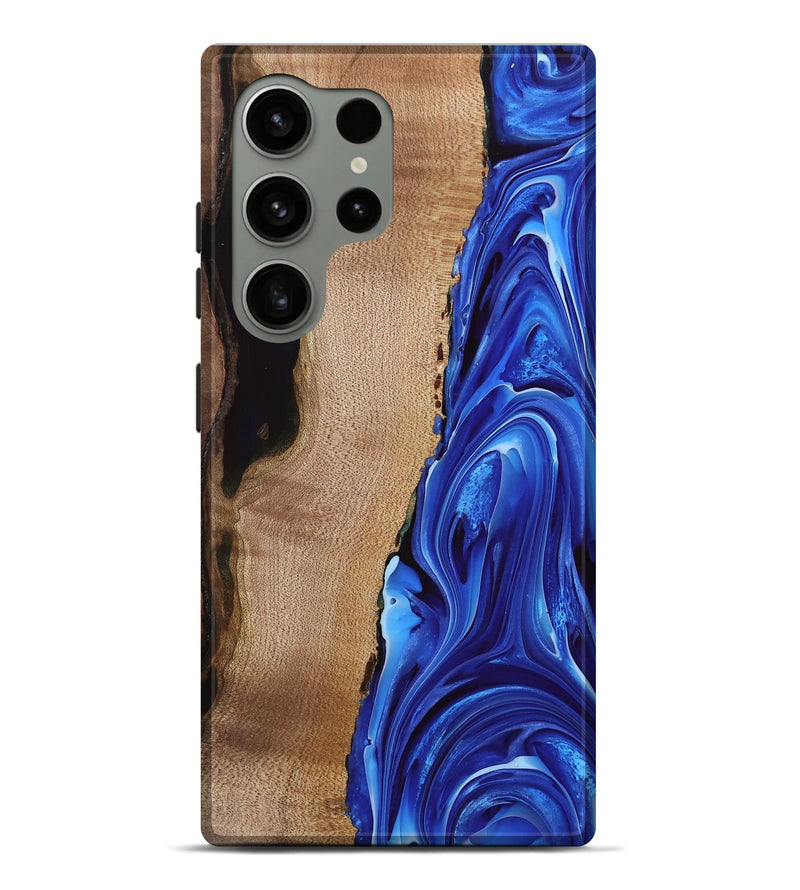 Galaxy S24 Ultra Wood Live Edge Phone Case - Drago (Blue, 740881)