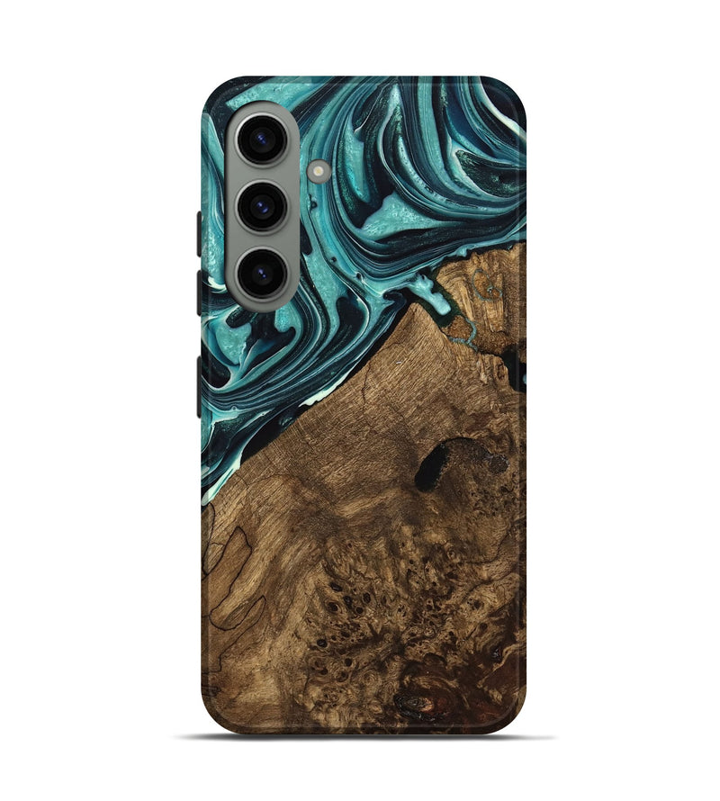 Galaxy S24 Wood Live Edge Phone Case - Miya (Green, 740892)