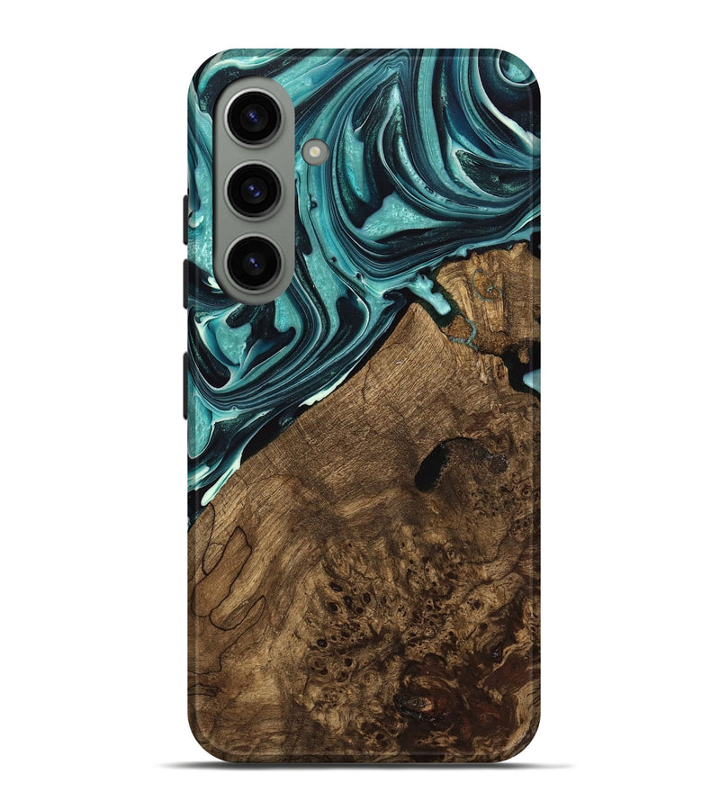 Galaxy S24 Plus Wood Live Edge Phone Case - Miya (Green, 740892)