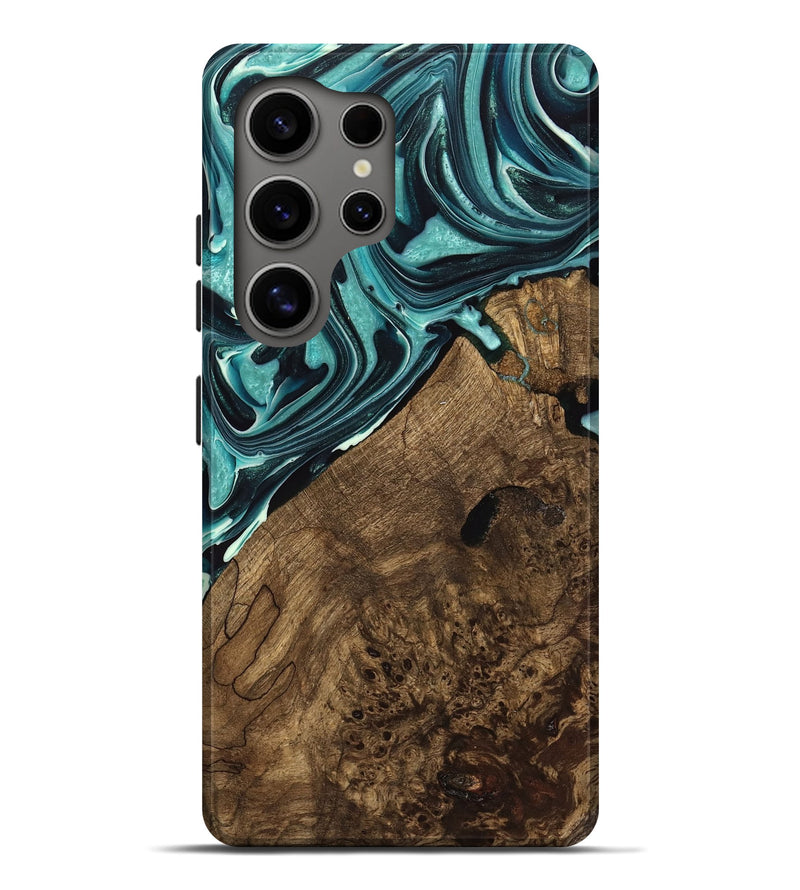 Galaxy S25 Ultra Wood Live Edge Phone Case - Miya (Green, 740892)