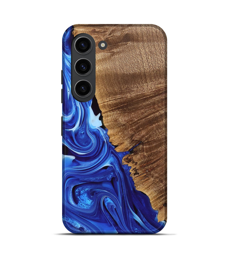 Galaxy S23 Wood Live Edge Phone Case - Perl (Blue, 740893)