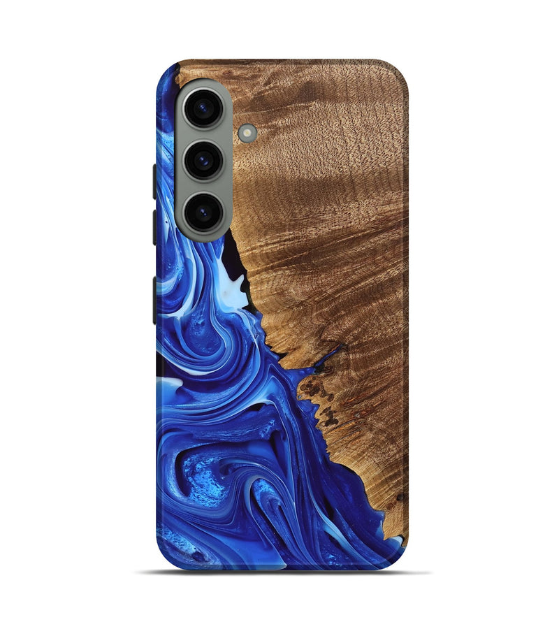 Galaxy S24 Wood Live Edge Phone Case - Perl (Blue, 740893)