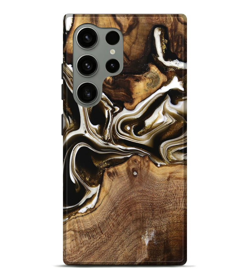 Galaxy S24 Ultra Wood Live Edge Phone Case - Blaine (Black & White, 740895)