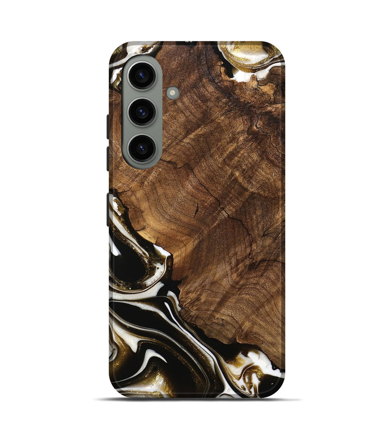 Galaxy S24 Wood Live Edge Phone Case - Daniela (Black & White, 740896)