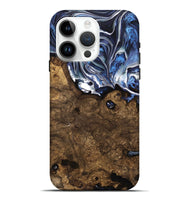 iPhone 15 Pro Max Wood Live Edge Phone Case - Khanh (Blue, 740898)