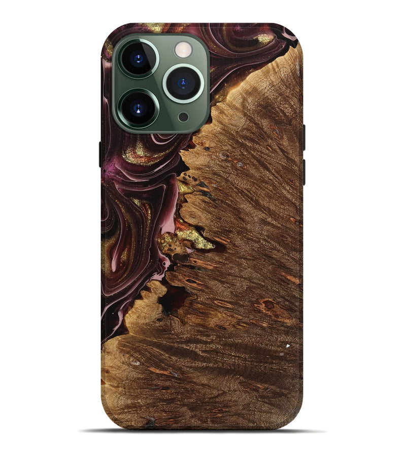 iPhone 13 Pro Max Wood Live Edge Phone Case - Willeke (Red, 740900)