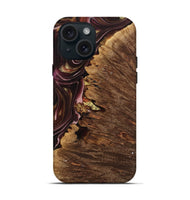 iPhone 15 Wood Live Edge Phone Case - Willeke (Red, 740900)