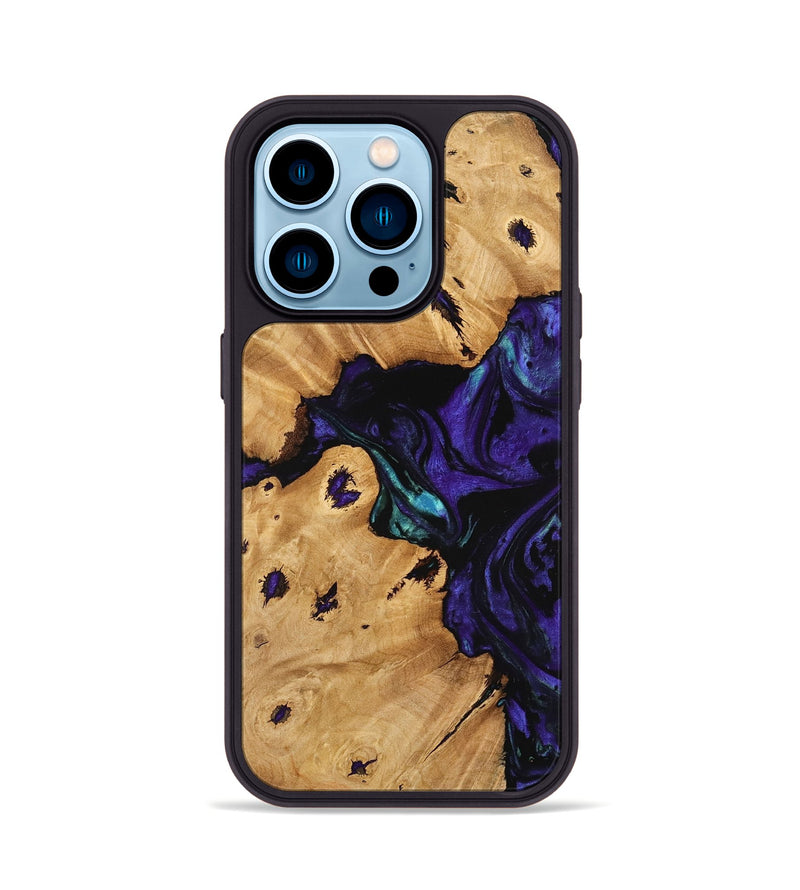 iPhone 14 Pro Wood Phone Case - Kailyn (Purple, 740904)