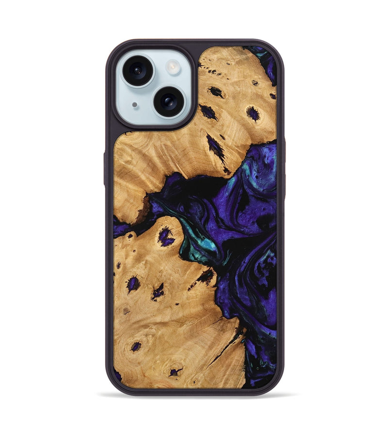 iPhone 15 Wood Phone Case - Kailyn (Purple, 740904)