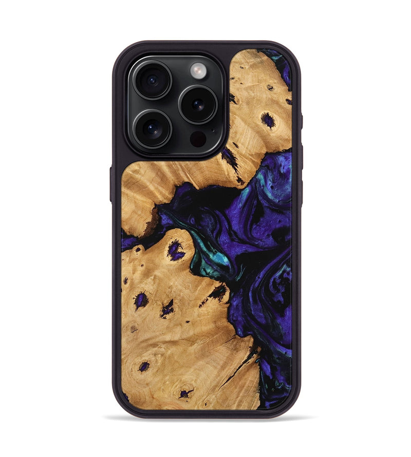 iPhone 15 Pro Wood Phone Case - Kailyn (Purple, 740904)