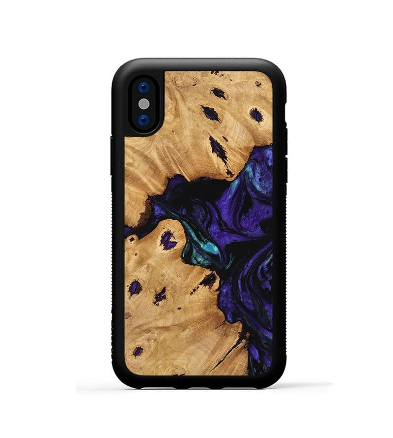 iPhone Xs Wood Phone Case - Kailyn (Purple, 740904)