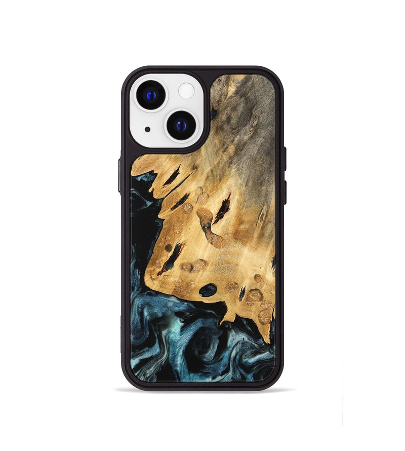 iPhone 13 mini Wood Phone Case - Briny (Blue, 740907)