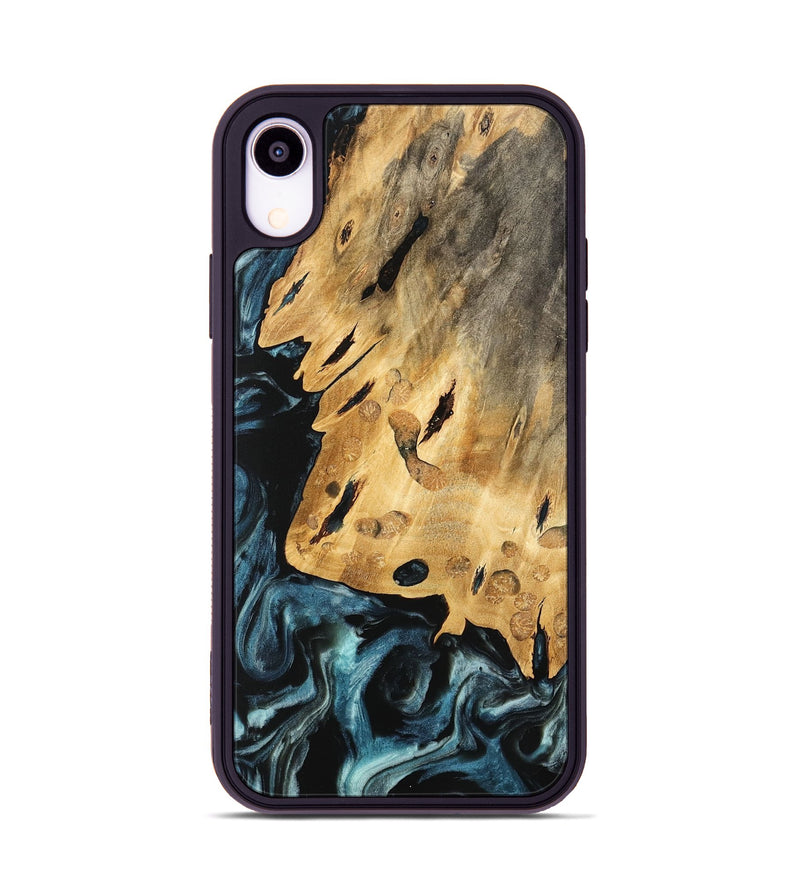 iPhone Xr Wood Phone Case - Briny (Blue, 740907)