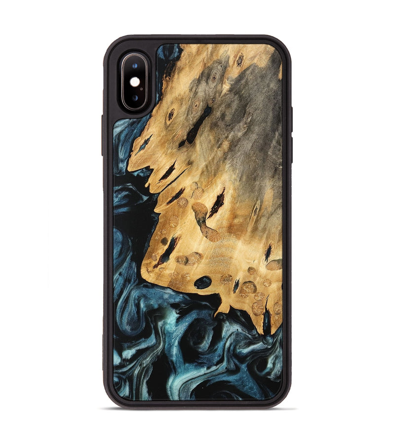 iPhone Xs Max Wood Phone Case - Briny (Blue, 740907)