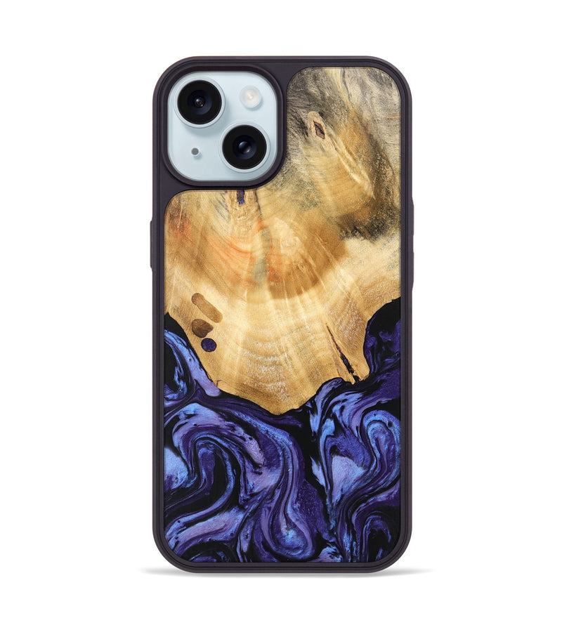 iPhone 15 Wood Phone Case - Jadiel (Purple, 740939)