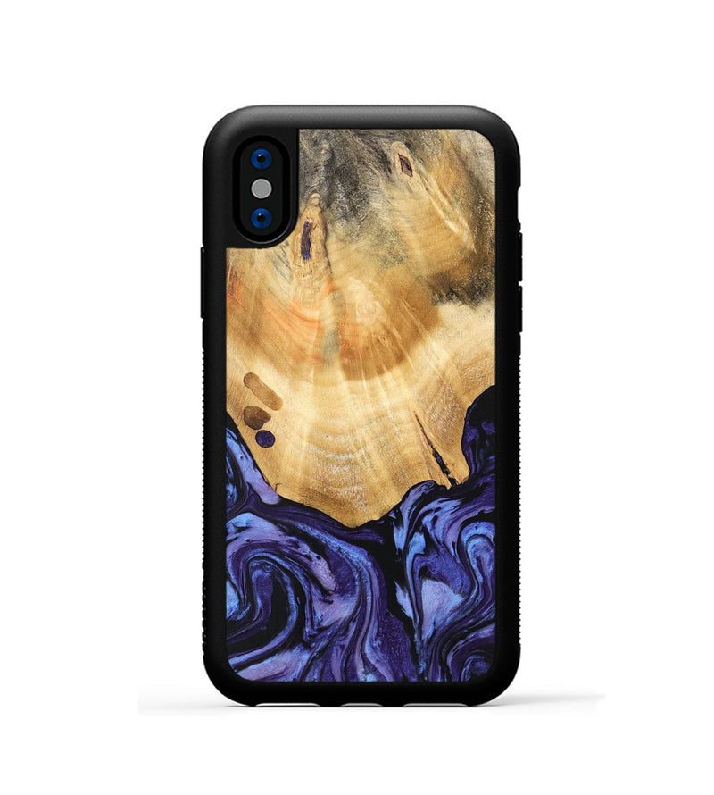 iPhone Xs Wood Phone Case - Jadiel (Purple, 740939)