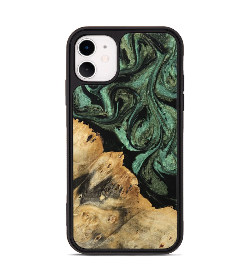 iPhone 11 Wood Phone Case - Sophey (Green, 740948)