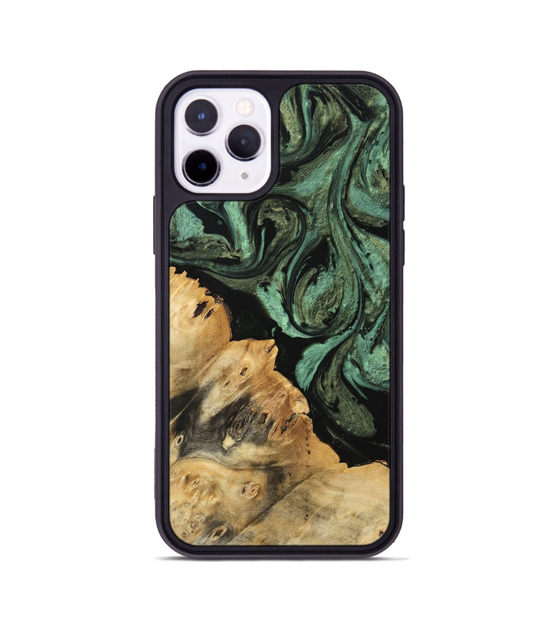 iPhone 11 Pro Wood Phone Case - Sophey (Green, 740948)