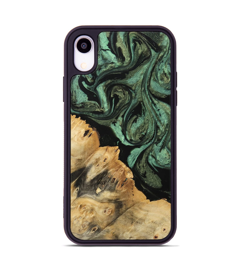 iPhone Xr Wood Phone Case - Sophey (Green, 740948)