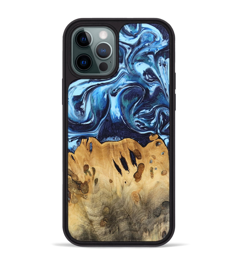 iPhone 12 Pro Max Wood Phone Case - Tresich (Blue, 740953)