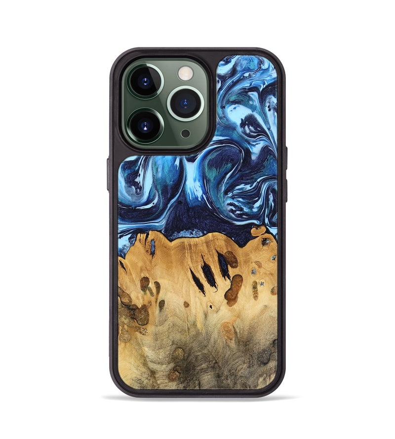 iPhone 13 Pro Wood Phone Case - Tresich (Blue, 740953)