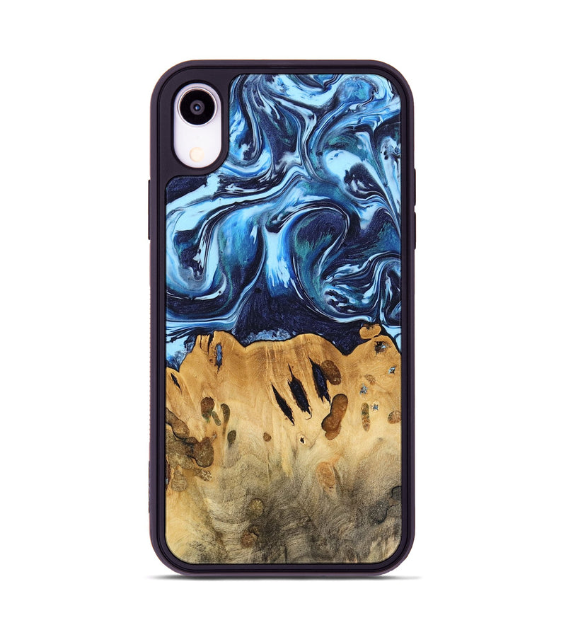 iPhone Xr Wood Phone Case - Tresich (Blue, 740953)