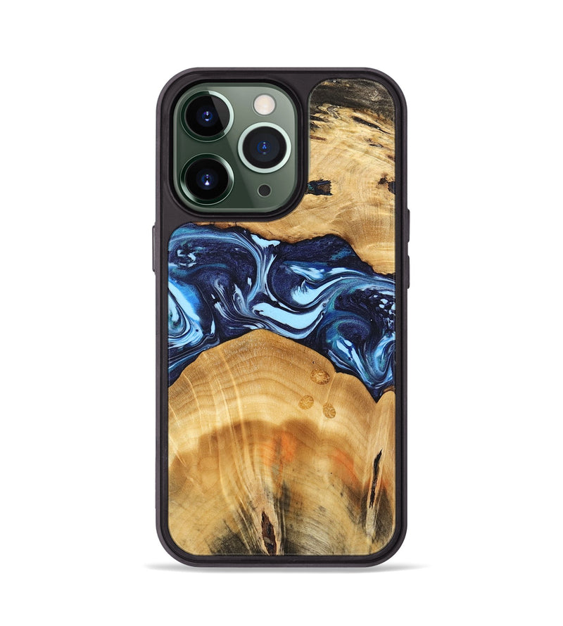 iPhone 13 Pro Wood Phone Case - Kenji (Blue, 740959)