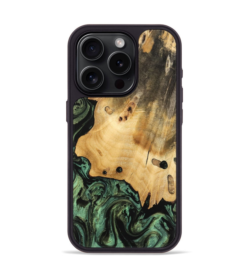 iPhone 15 Pro Wood Phone Case - Giza (Green, 740979)