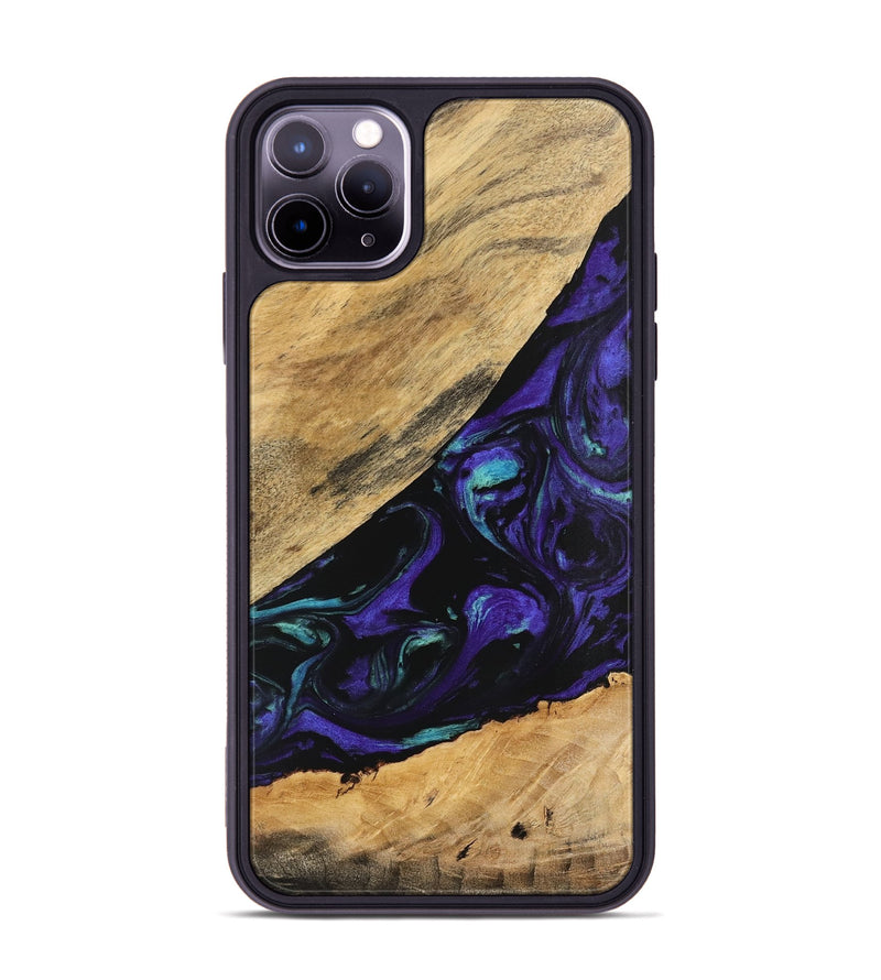 iPhone 11 Pro Max Wood Phone Case - Cale (Purple, 740991)