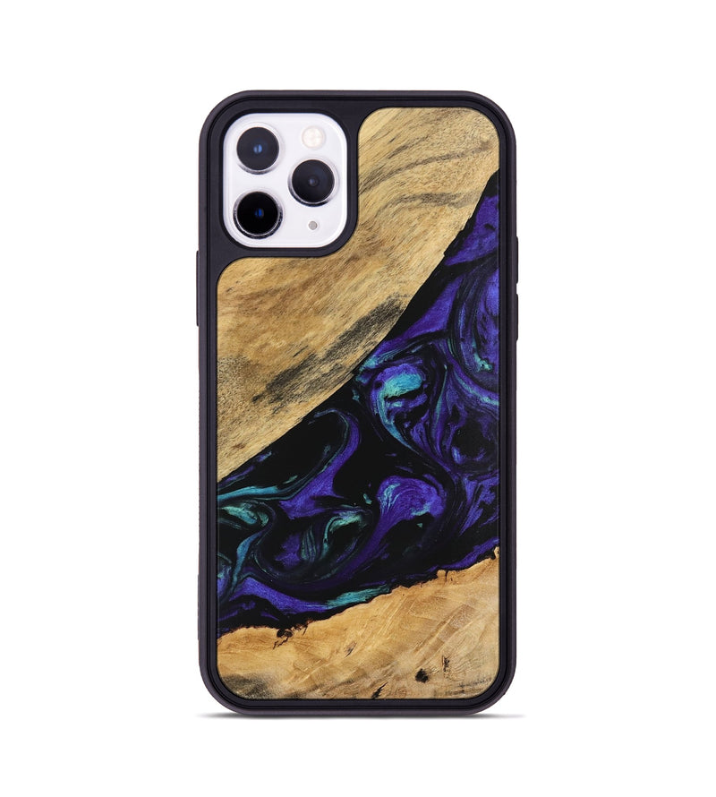 iPhone 11 Pro Wood Phone Case - Cale (Purple, 740991)