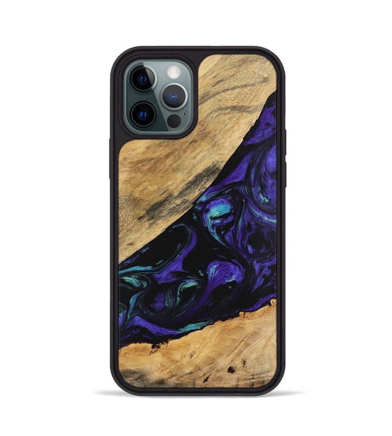 iPhone 12 Pro Wood Phone Case - Cale (Purple, 740991)