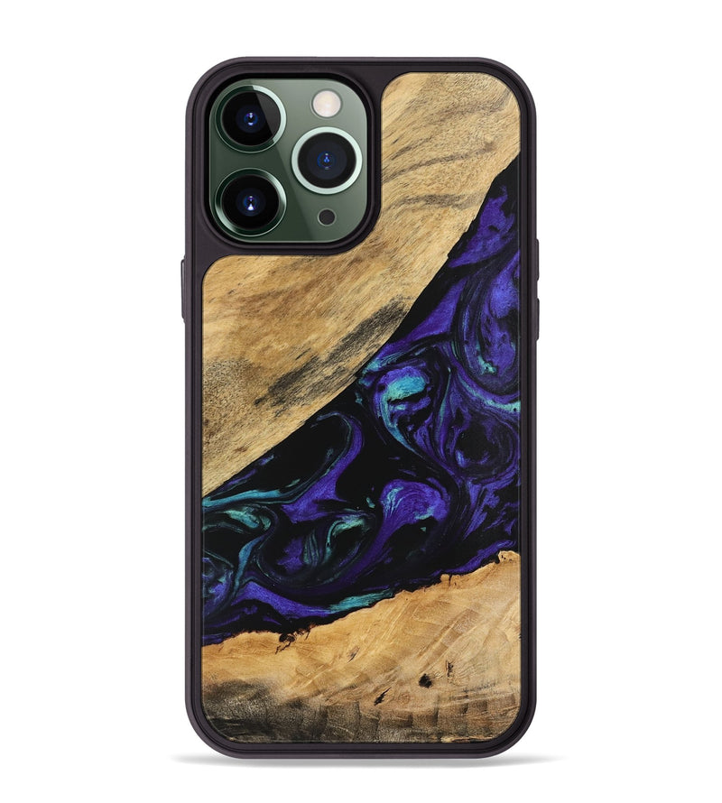 iPhone 13 Pro Max Wood Phone Case - Cale (Purple, 740991)