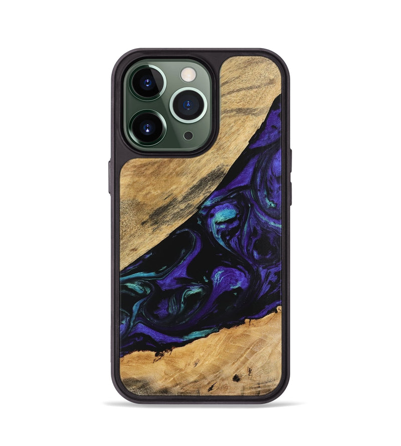 iPhone 13 Pro Wood Phone Case - Cale (Purple, 740991)