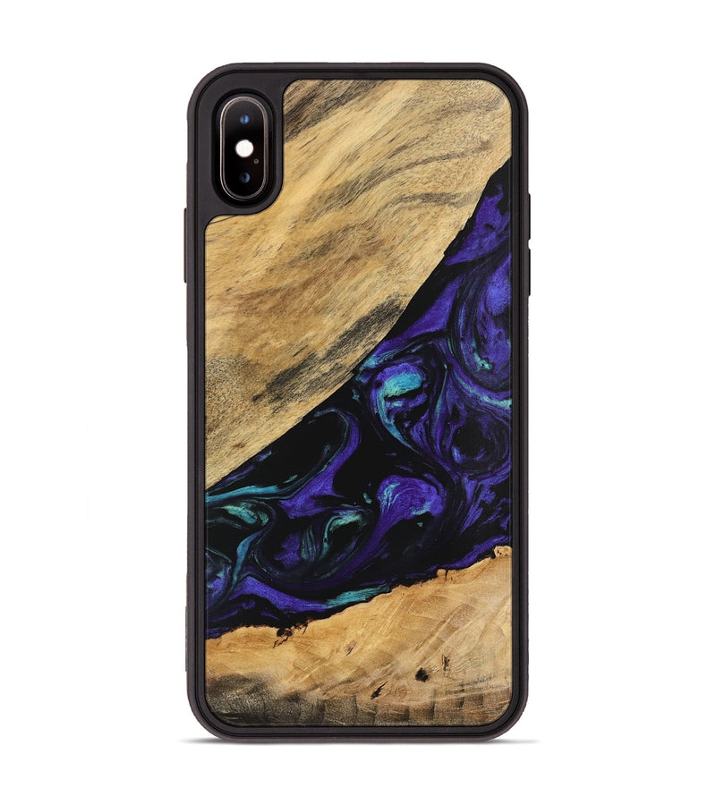 iPhone Xs Max Wood Phone Case - Cale (Purple, 740991)