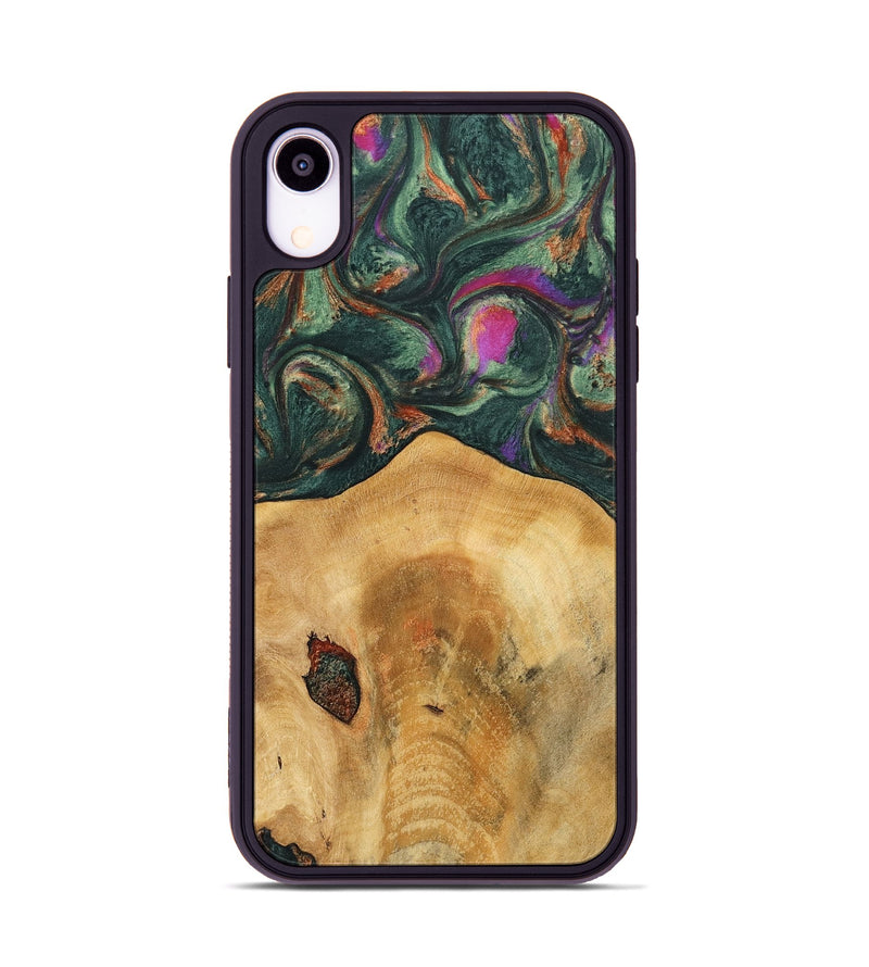 iPhone Xr Wood Phone Case - Burke (Green, 740996)