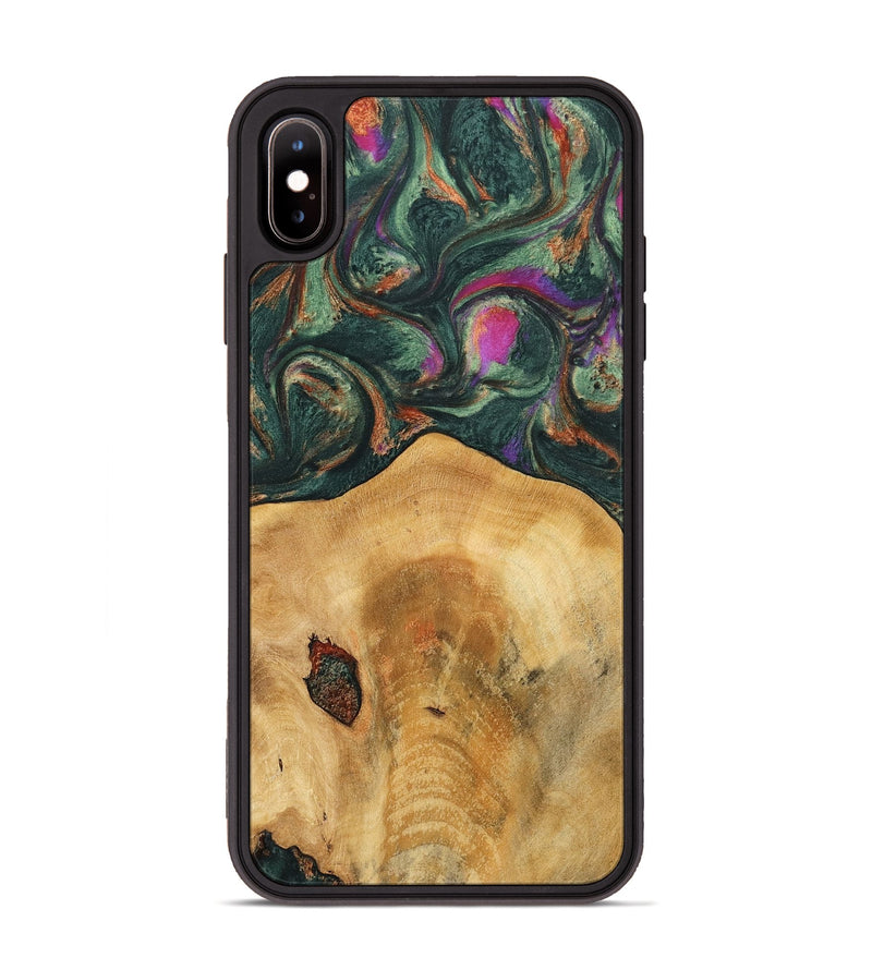 iPhone Xs Max Wood Phone Case - Burke (Green, 740996)