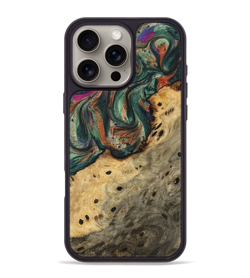 iPhone 16 Pro Max Wood Phone Case - Kyla (Green, 740998)