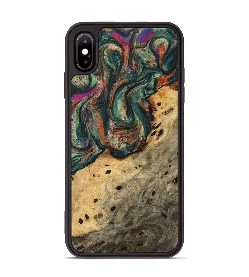 iPhone Xs Max Wood Phone Case - Kyla (Green, 740998)