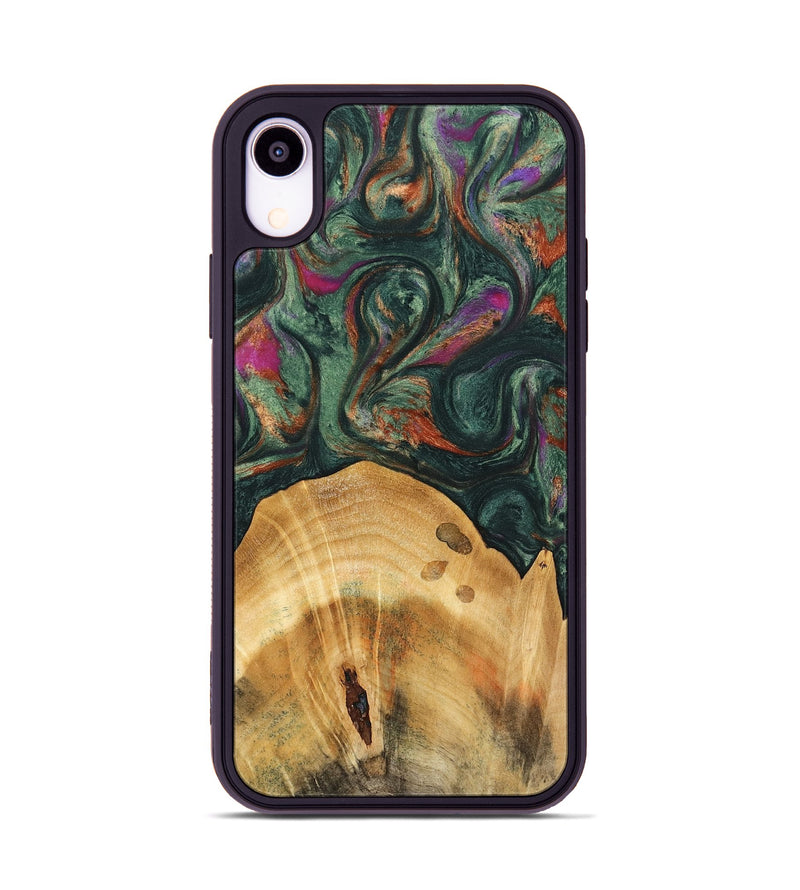 iPhone Xr Wood Phone Case - Claire (Green, 741002)