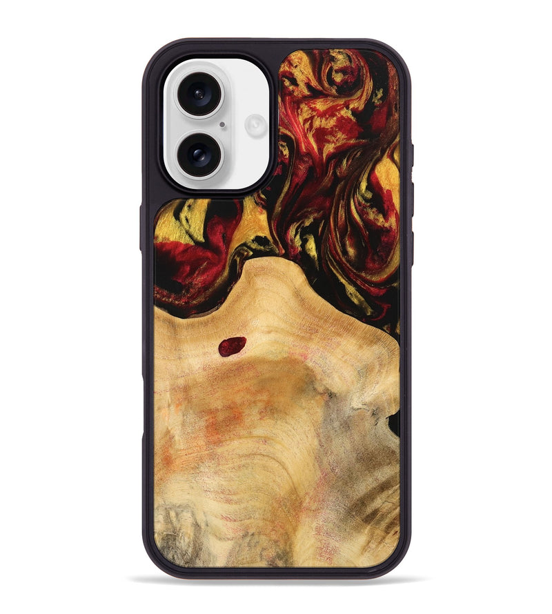 iPhone 16 Plus Wood Phone Case - Rudy (Red, 741003)