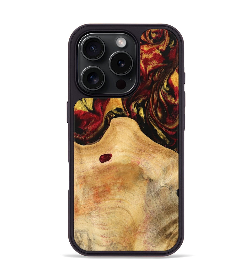 iPhone 16 Pro Wood Phone Case - Rudy (Red, 741003)