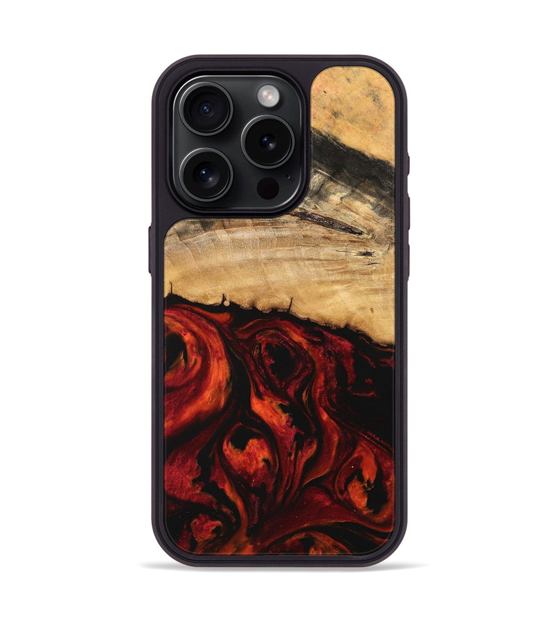 iPhone 15 Pro Wood Phone Case - Kizzee (Red, 741005)