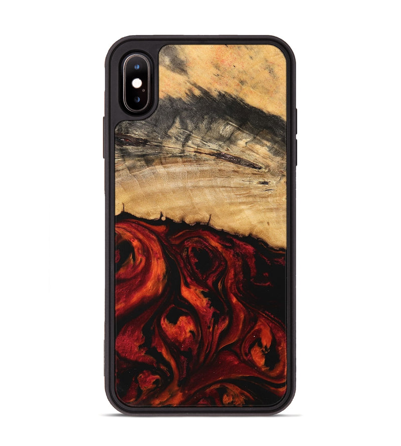 iPhone Xs Max Wood Phone Case - Kizzee (Red, 741005)