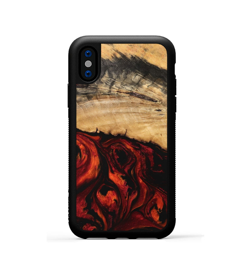 iPhone Xs Wood Phone Case - Kizzee (Red, 741005)