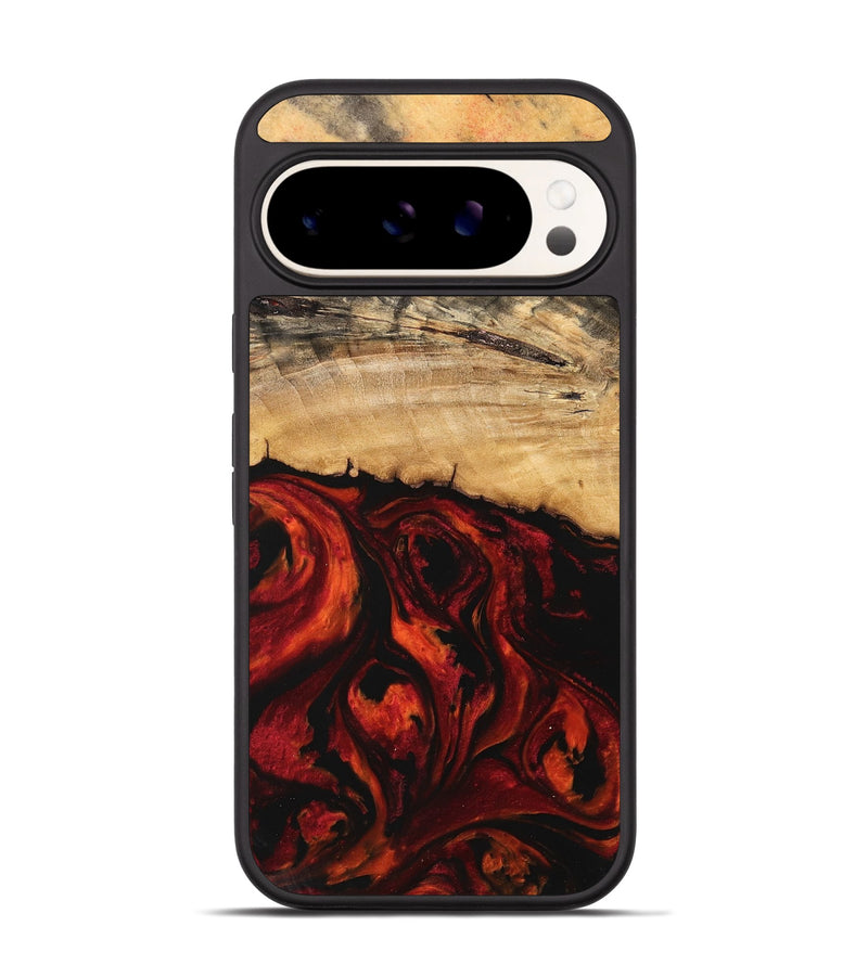 Pixel 9 Pro Wood Phone Case - Kizzee (Red, 741005)