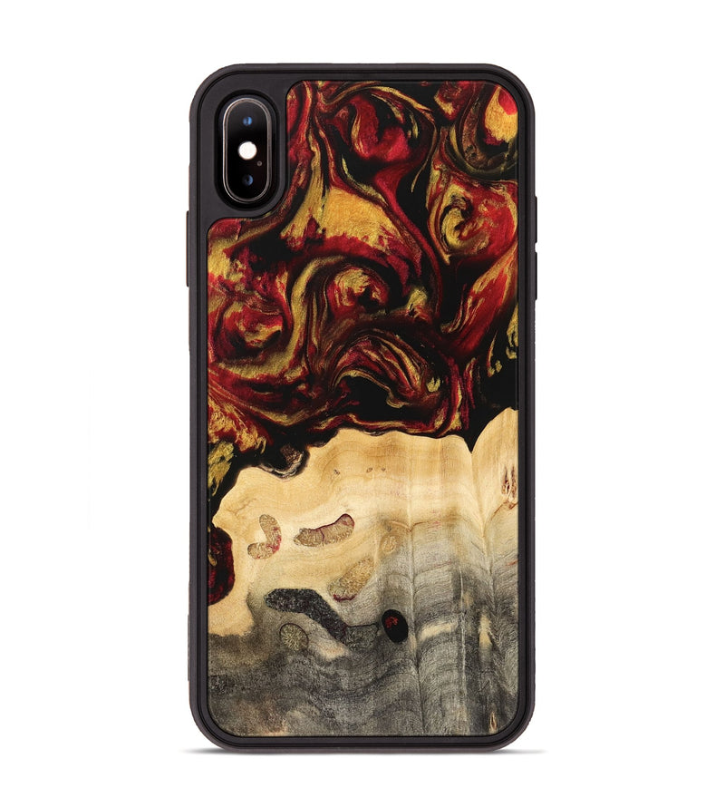 iPhone Xs Max Wood Phone Case - Filippa (Red, 741006)