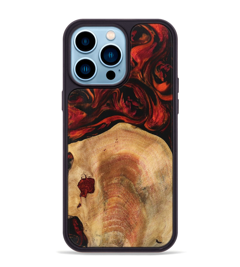 iPhone 14 Pro Max Wood Phone Case - Zulema (Red, 741007)